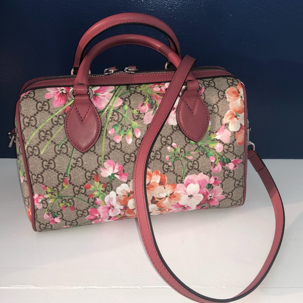 AUTHENTIC Gucci Bloom Supreme Boston Bag